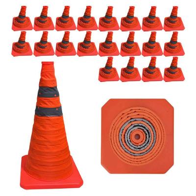 Cone Retratil Sinalizador SU-CONE3-1 Portátil Refletivo Laranja Leva Pro Pet 23CM 22 Unidades