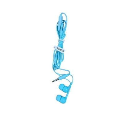 Fone de Ouvido com Fio Miniso Brasil Kit 10 Unidades Conector P2 com Estojo Azul Claro