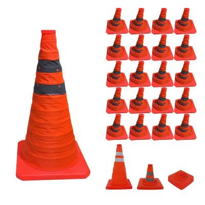 Cone de Sinalização SU-CONE3-1 Retrátil Portátil Refletivo Laranja Leva Pra Casa 23CM 22 Unidades