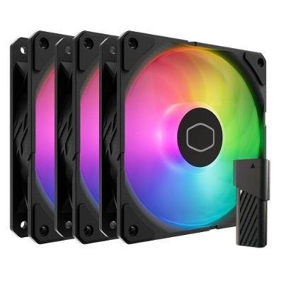 Fan para Gabinete MFX-B2DN-253P2-R2 Alta Performance ARGB Preto Cooler Master 120MM