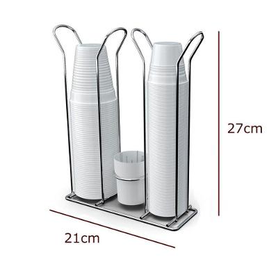 Kit Café Suporte para Sache e Porta Copos Aço e Plástico Poliestireno Multiuso para Cozinha Branco