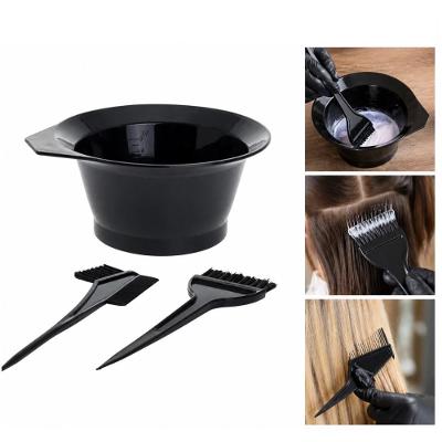 Kit Cabeleleiro 3 Peças para Coloração de Cabelo com Pote Pincel Pente Profissional Reutilizável