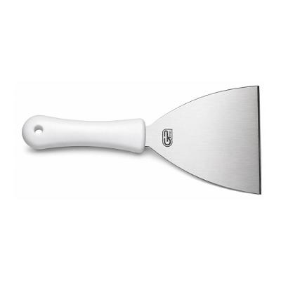 Espátula Reta GP341 com Lâmina em Aço Inox e Cabo em Polipropileno Branco para Cozinha GP Inox 10CM