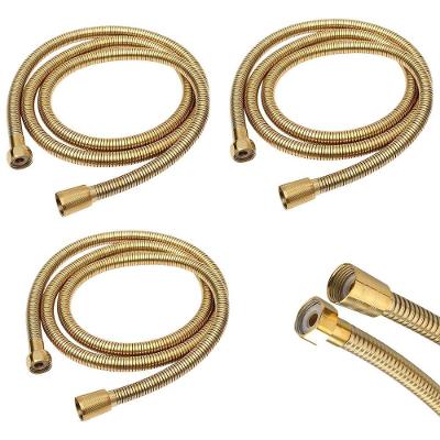 Engate para Ducha Higiênica BSL3435 1 Metro e 20cm Kit 3 Unidades Dourado AB Mídia