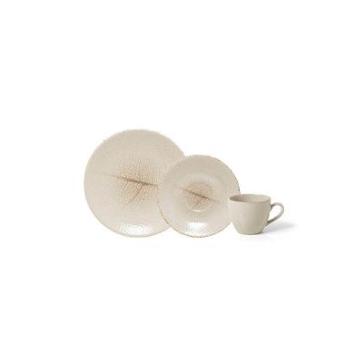 Jogo para Café Reative Leaf White 18 Peças em Cerâmica para Micro-ondas e Lava-louças Branco Copa &