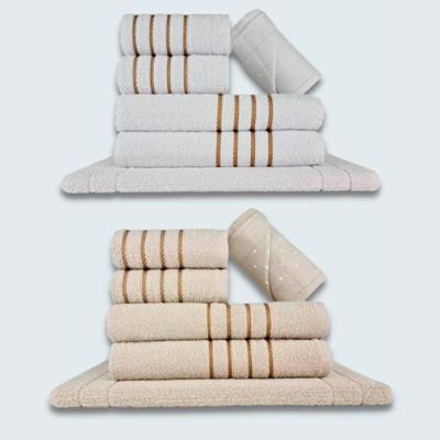 Jogo de Toalhas Montreal 100% Algodão 330g-m² Macio Branco 12 Peças Toalhas Beka