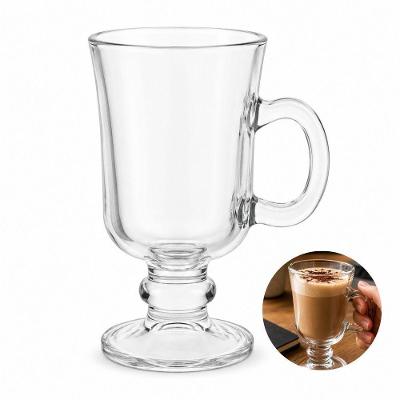 Caneca Irish para Café e Cappuccino em Vidro Transparente com Alça Isolada para Cozinha e Escritório