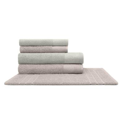 Jogo de Toalha Nobre Jacquard Limoges 100% Algodão 460g-m2 Palha e Verde Lima Buettner