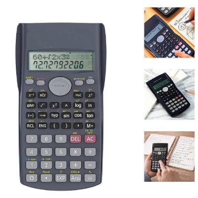 Calculadora Científica 240 Funções 12 Digitos Display LCD Duplo Preto