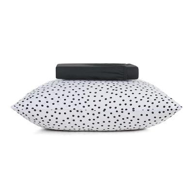Jogo de Cama Solteiro 2 Peças 100% Algodão Malha Fio Penteado Branco com Bolas Altenburg