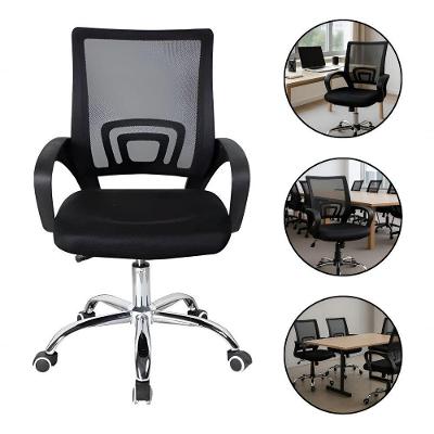Cadeira de Escritório OC-001A Ergonômica Tela Mesh Base Giratória com Apoio Ajustável Preto