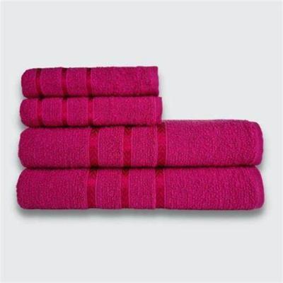 Jogo de Toalha Verona Luxo 4 Peças 100% Algodão 230g-m² Rosa Toalhas Beka
