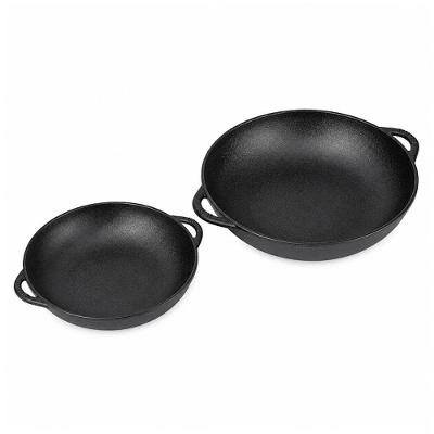 Conjunto de Panelas Kit Parmegiana 2 Peças para Cozinhar e Servir Ferro Fundido Puro Panela Mineira