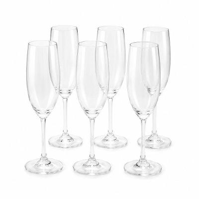 Jogo de Taças Sidera para Espumante Cristal Flute 220ml Cinza Fratelli