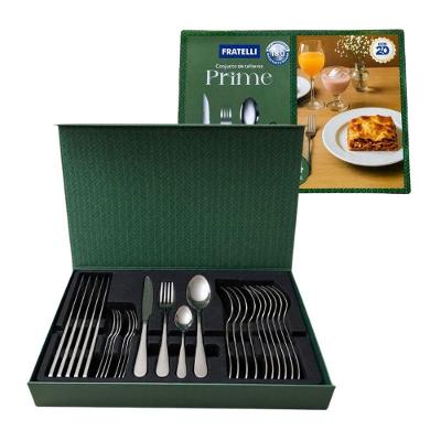 Jogo de Talheres Prime Alto Brilho 24 Peças Aço Inox Polido para Mesa Posta Fratelli