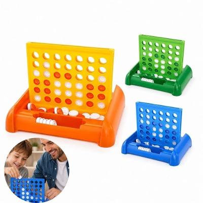 Jogo de Tabuleiro 4 em Linha Mini Dobrável Educativo para 2 Jogadores Cor Disponível 10CM
