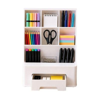 Organizador de Mesa Dello Branco com Vários Compartimentos Plástico Multiuso 03 Unidades