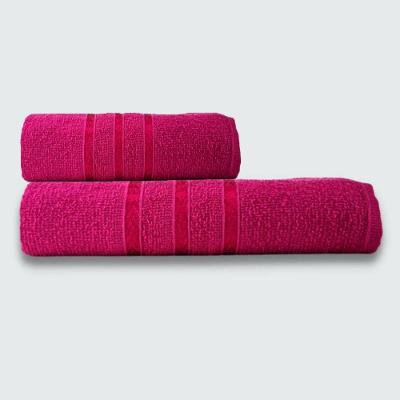 Jogo de Banho Verona Luxo 100% Algodão 230g-m² Alta Absorção Rosa Toalhas Beka 2 Peças