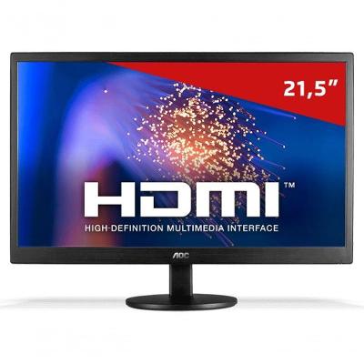 Monitor LED 21,5" AOC E2270SWHEN Full HD 1920x1080 Widescreen 60Hz Preto