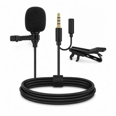 Microfone de Lapela P2 3,5mm Omnidirecional Cabo 1,5m Preto Smart Lions