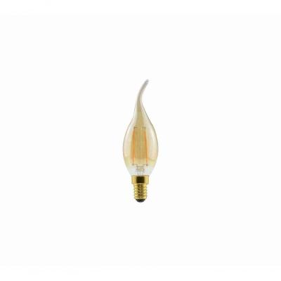 Lâmpada C35 Chama Longa Filamento LED Âmbar 2,5W 2000K com Adaptador E14 para E27 G-Light
