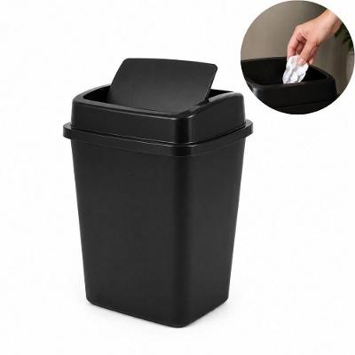 Lixeira Plastica Basculante 9L Plastico Abertura Basculante Preta