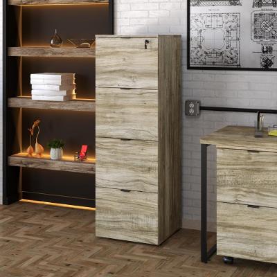 Gaveteiro WLAQ40 Clássico 4 Gavetas MDF-MDP com Rodízios Café Kuadra