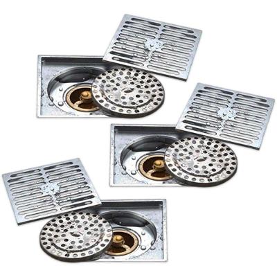 Ralo BSL3596 Anti Odor Anti Inseto Escoamento Rápido Inox AB Mídia Kit 3 Unidades
