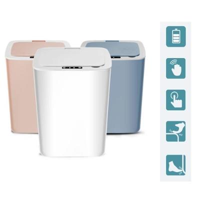 Lixeira com Sensor 14L Plástico Abertura Automática Inteligente Branco
