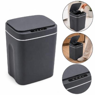 Lixeira Inteligente Automática 14L com Sensor Recarregável Cinza