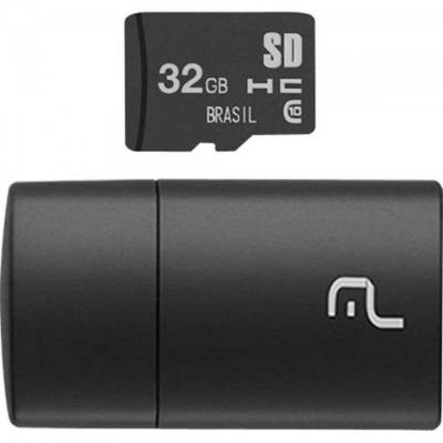 Leitor de Cartão Multilaser USB e SD 32GB com Compatibilidade USB 2.0 e Micro USB