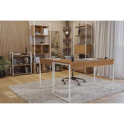 Escritório Completo Industrial 6 Peças com Estante LI018, Prateleira LI022, Mesa LI003, Multiuso