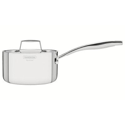 Panela Grano em Aço Inox com Tampa Distribuição Uniforme de Calor para Fogões Inox Tramontina 1,7L
