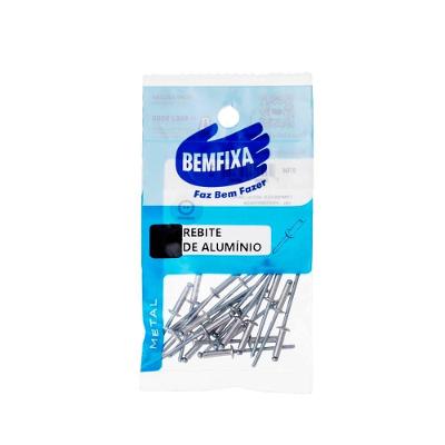 Rebite Alumínio 3,2X12 mm Fixação Firme Inox Bemfixa 50 UNIDADES