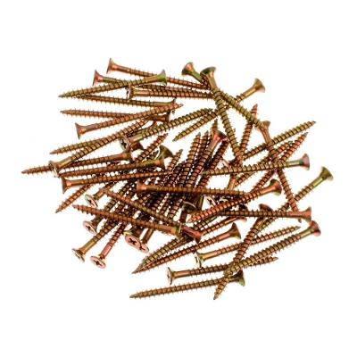 Parafuso Aglomerado 4,5x50MM Fixação em MDF Aço Inox Bemfixa 50 Unidades
