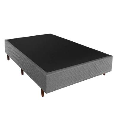 Base para Cama Box Casal Quadriculado Estrutura em Madeira Grafite Cristalflex