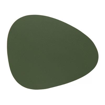 Jogo Americano Ravena com Aspecto de Couro PVC Dupla Face Verde Oliva Copa & Cia 4 Peças