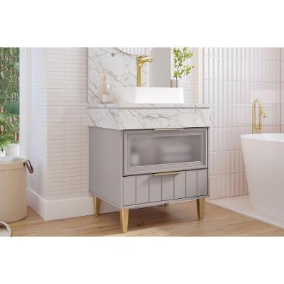 Gabinete Banheiro Bariloche c-Cuba Sobrepor 1 Porta 1 Gaveta MDF 70CM Branco MGM