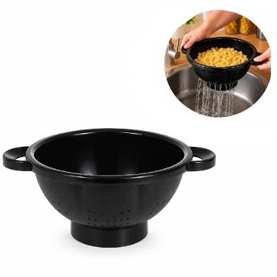 Escorredor de Massas Luxo em Plástico Resistente Livre de BPA Multiuso para Cozinha Preto