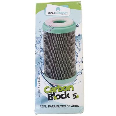 Refil para Filtro Pou 5 Carbono Ativado Redução de Cloro 60 L-h 3000L Policarbon do Brasil