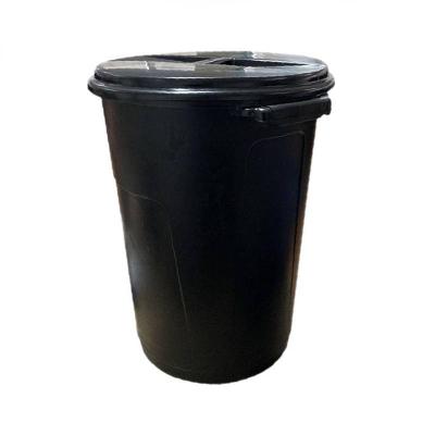 Lixeira 35L Plástico Abertura Manual Tampa Removível para Cozinha Banheiro Escritorio Preto