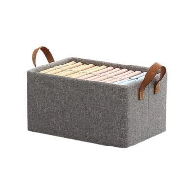 Caixa Organizadora Kit 10 Cinza com 06 Divisórias Dobrável Alça Frontal para Guarda Roupa Top Rio
