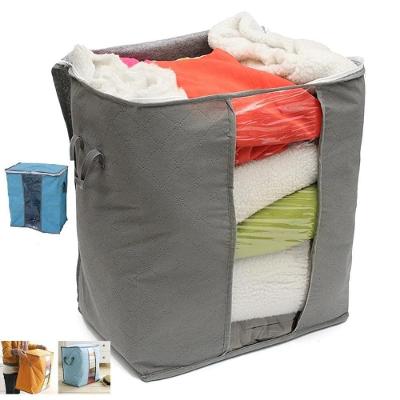 Caixa Dobrável para Guarda Roupa Organizador de Armazenamento com Janela Transparente e Zíper