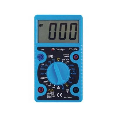 Multímetro Digital ET-1000 com Medição de Tensão e Corrente Bivolt Azul Minipa 600V 750V