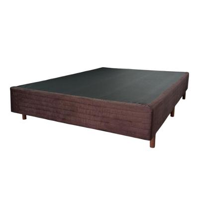 Base para Cama Box Casal Dubai Estrutura em Madeira Poliéster Bordô Cristalflex