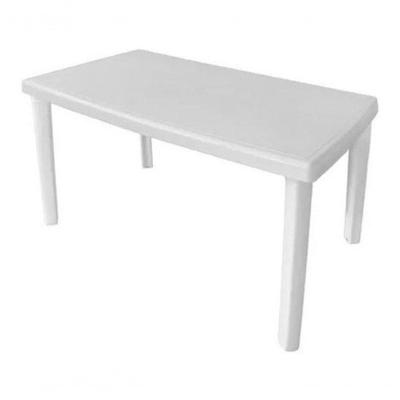 Mesa de Jantar Retangular 6 Lugares com Pés Plásticos Branco JSN
