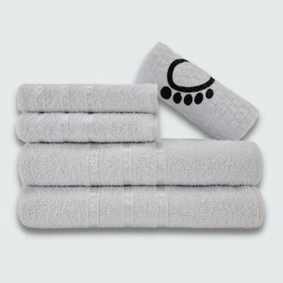 Jogo de Toalhas Verona 100% Algodão 230g-m² Alta Absorção Branco Toalhas Beka 5 Peças