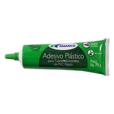 Adesivo Plástico Resistente à Água Alta Fixação Plástico Verde Amanco 75G