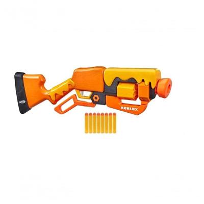 Lançador de Dardos F2487 com Tambor Giratório e Código para Roblox Laranja e Amarelo Hasbro