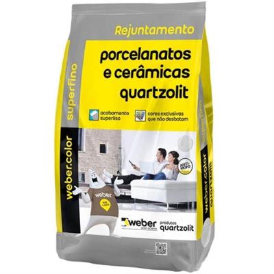 Rejunte para Porcelanatos e Cerâmicas Corda com Alta Aderência 1kg Quartzolit